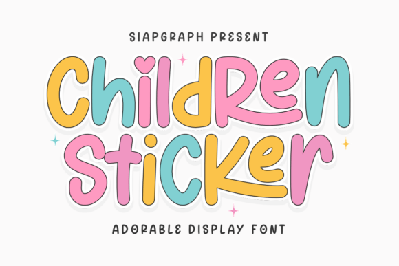 Children Sticker: A Typeface for Playful and Creative Designs