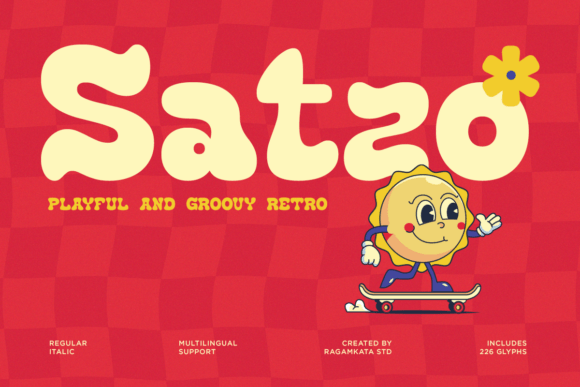 Ssatzo: A Groovy Retro Display Font for Bold Design
